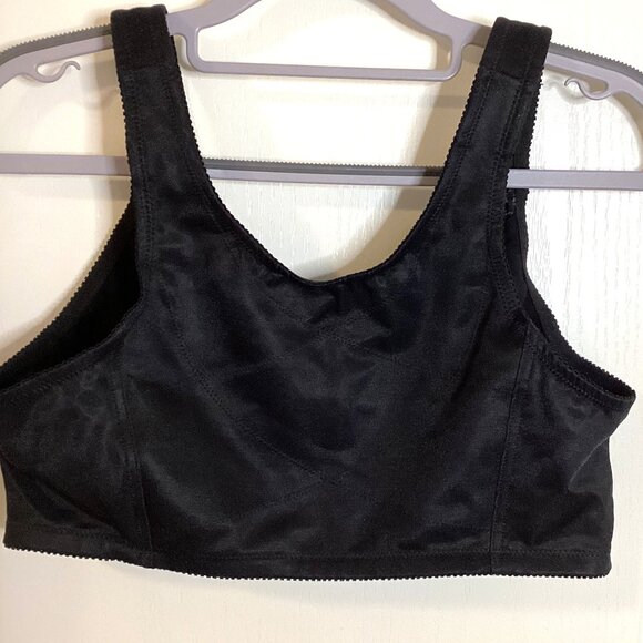 Exquisite Form Women's Black Bra Front Fastening Closure Wireless Size 40D - Picture 3 of 6